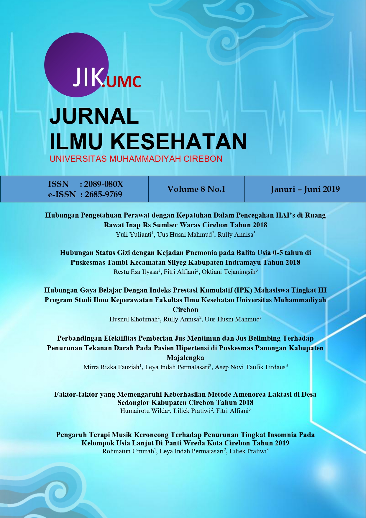 					View Vol. 8 No. 1 (2019): Edisi Januari-Juni 2019
				